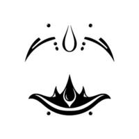 Abstract Black and White Composition Symmetrical Shapes, Teardrops, and Minimalist on White Background. vector