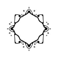 Abstract Water Splash Frame Symmetrical grayscale splash art with delicate droplets forming a decorative border, evoking fluidity. vector