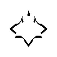 Geometric black and white with sharp angles, abstract shape, symmetrical composition, and minimalistic aesthetic. vector