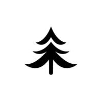A minimalist, black and white of a stylized fir tree, conveying simplicity and natures essence. vector