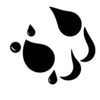 Abstract black ink drops and blob formations, minimalist on a stark white background, digital art concept. vector