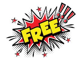 Free comic word exploding speech bubble vector