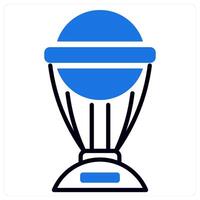Trophy and excellence icon in blue color vector