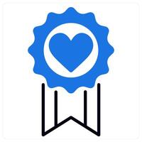 Favorite Badge icon in blue color vector