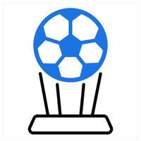 Football Trophy icon in blue color vector