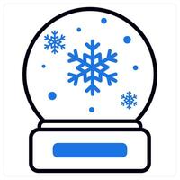 Snowglobe icon in blue color vector