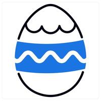 Easter Egg icon in blue color vector