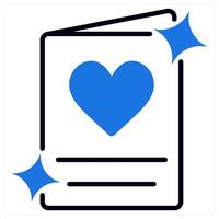 Greeting Card icon in blue color vector