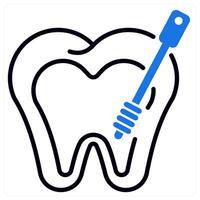 Root Canal icon in blue color vector