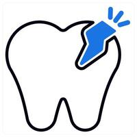 Dental Emergency icon in blue color vector