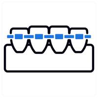Braces icon in blue color vector
