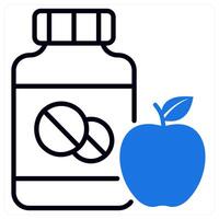 Vitamins icon in blue color vector