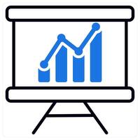 Presentation icon in blue color vector