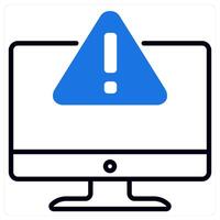System Alert icon in blue color vector