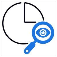 Prediction icon in blue color vector