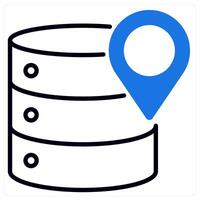 Data Tracking icon in blue color vector
