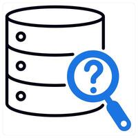 Missing Data icon in blue color vector
