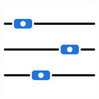 Slider icon in blue color vector