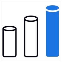 Bars icon in blue color vector