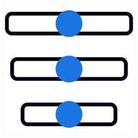 Menu Bar icon in blue color vector