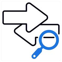 Traffic Analysis icon in blue color vector