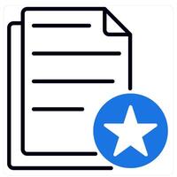 Favorite File icon in blue color vector