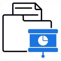 Presentation File icon in blue color vector