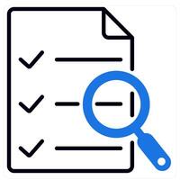 Audit File icon in blue color vector