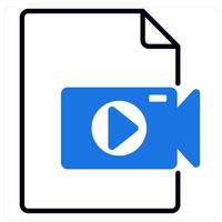 File icon in blue color vector