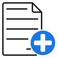 New File icon in blue color vector
