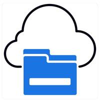 Cloud File icon in blue color vector