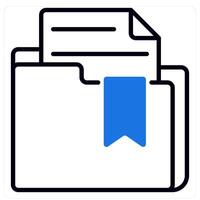 Important Folder icon in blue color vector