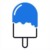 Popsicle icon in blue color vector