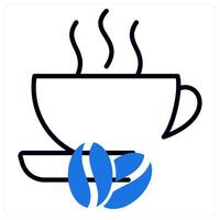 Coffee icon in blue color vector