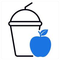 Fruit Juice icon in blue color vector