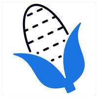 Corn icon in blue color vector