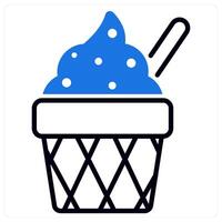 Ice Cream icon in blue color vector
