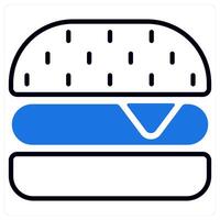 Burger icon in blue color vector