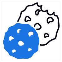 Cookies icon in blue color vector