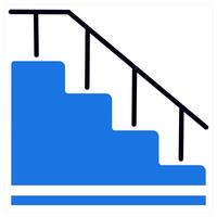 Staircase icon in blue color vector