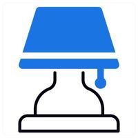 Lamp icon in blue color vector