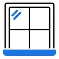 Window icon in blue color vector