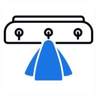 Wall Hook icon in blue color vector