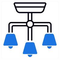 Ceiling Lamp icon in blue color vector