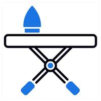 Iron Table icon in blue color vector