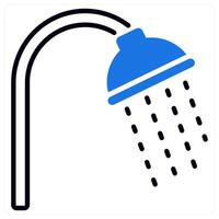 Shower icon in blue color vector