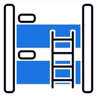 Bunk Bed icon in blue color vector