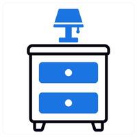 Side Table icon in blue color vector