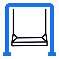 Swing icon in blue color vector