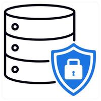Data Protection icon in blue color vector